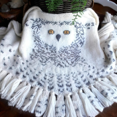 OWL | Écharpe Retro en Laine - Élégance et Confort Hivernal