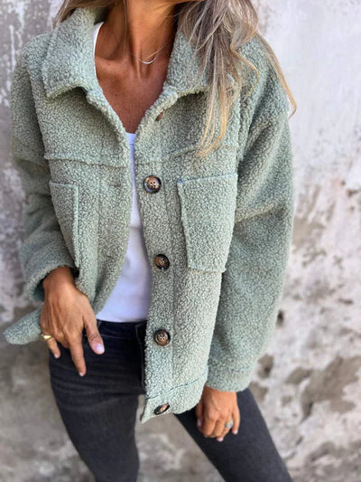 Dion™ | Élégante Jacke Courte à Revers et Chic