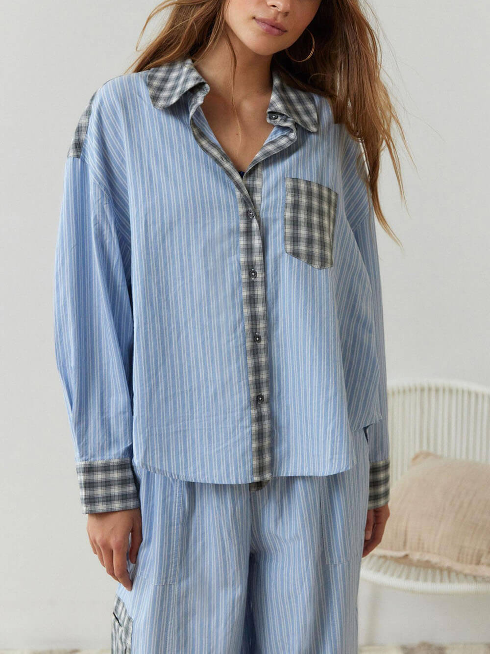 Ensemble pyjama ample bleu ciel