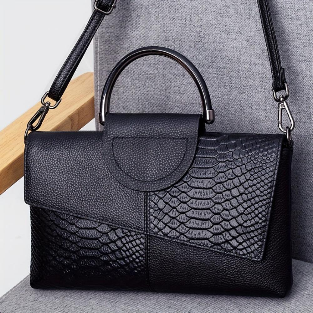 Cassandra - Sac à Main avec Motif Crocodile Opulent
