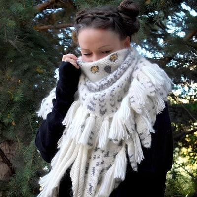 OWL | Écharpe Retro en Laine - Élégance et Confort Hivernal