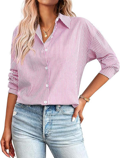 Chemise boutonnée rayée