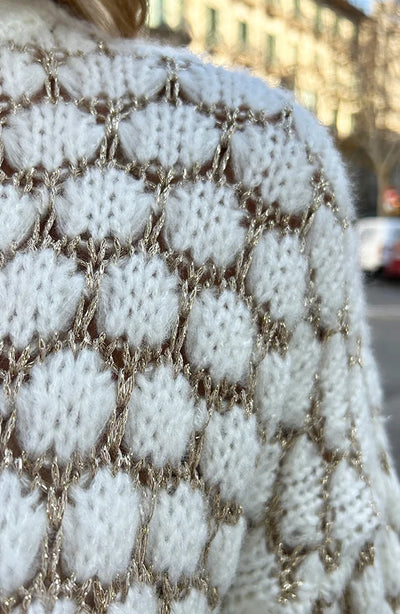 OLIVIA | Pull Élégant à Motifs Lurex Brillants