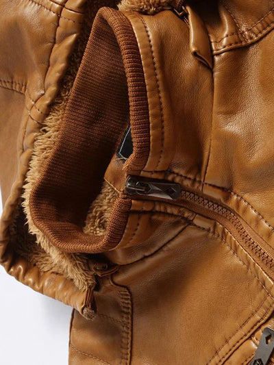 Beaumont™ | Vintage Veste Cuir Capuche