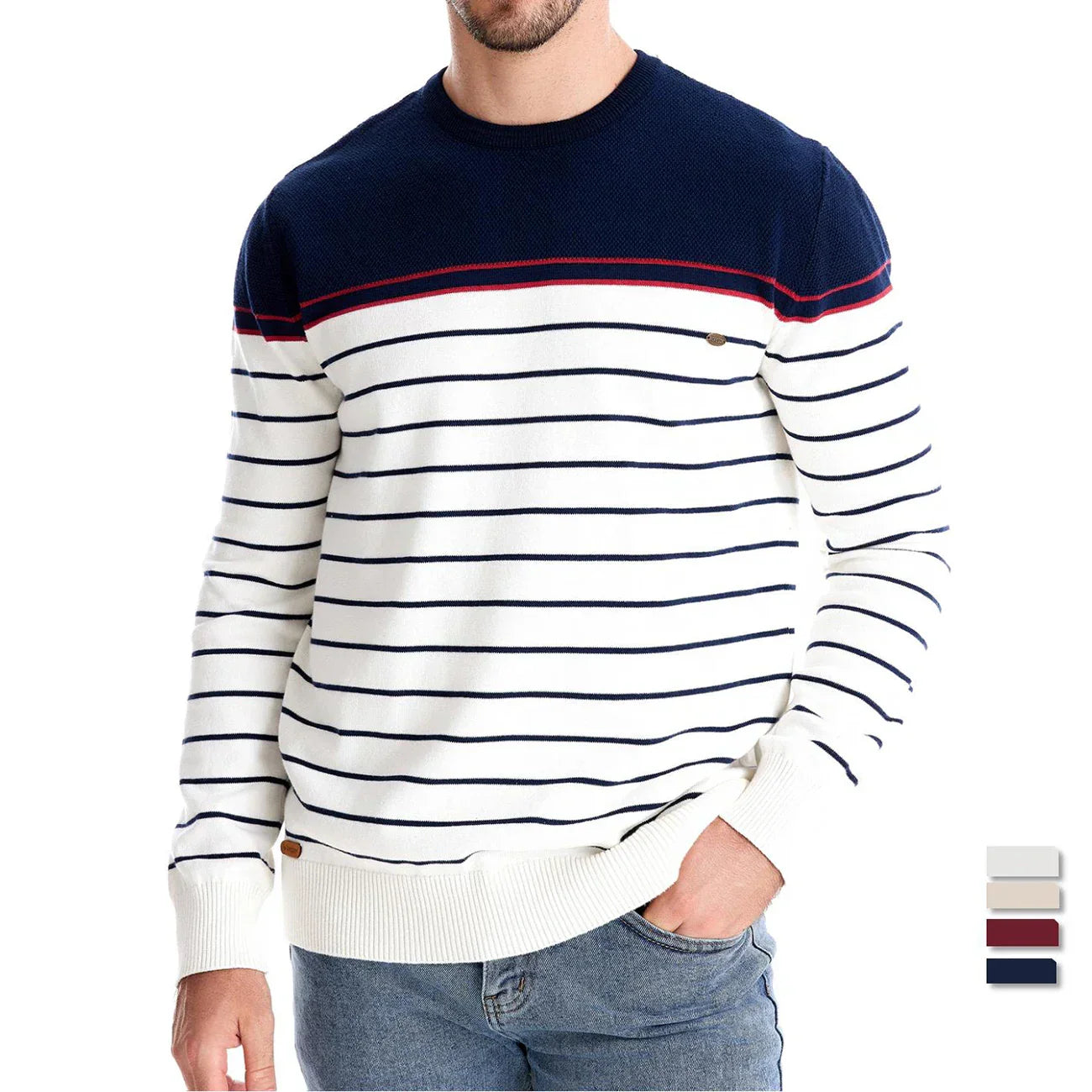 Léon | Pull pour homme avec motif rayé