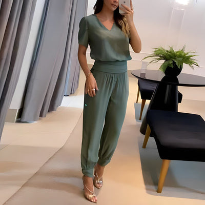 SOPHIA | Ensemble Tendance Blouse et Pantalon Élégant