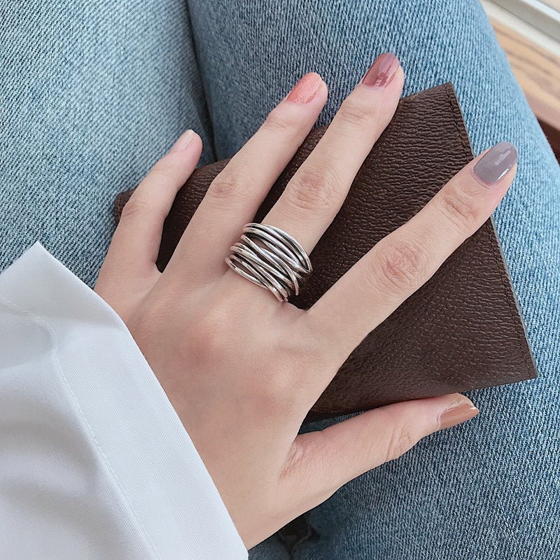 ANIELLO | Bague à Couches Empilées pour un Look Élégant et Moderne