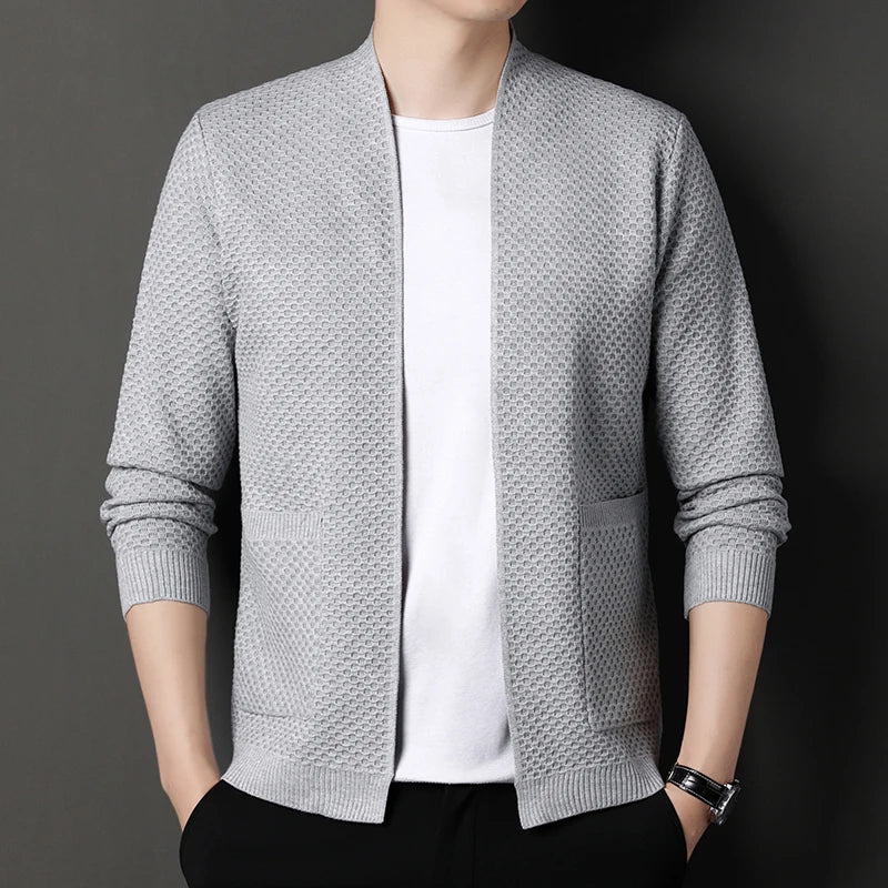 ANTONIO | Cardigan Jacquard Élégant et Confortable