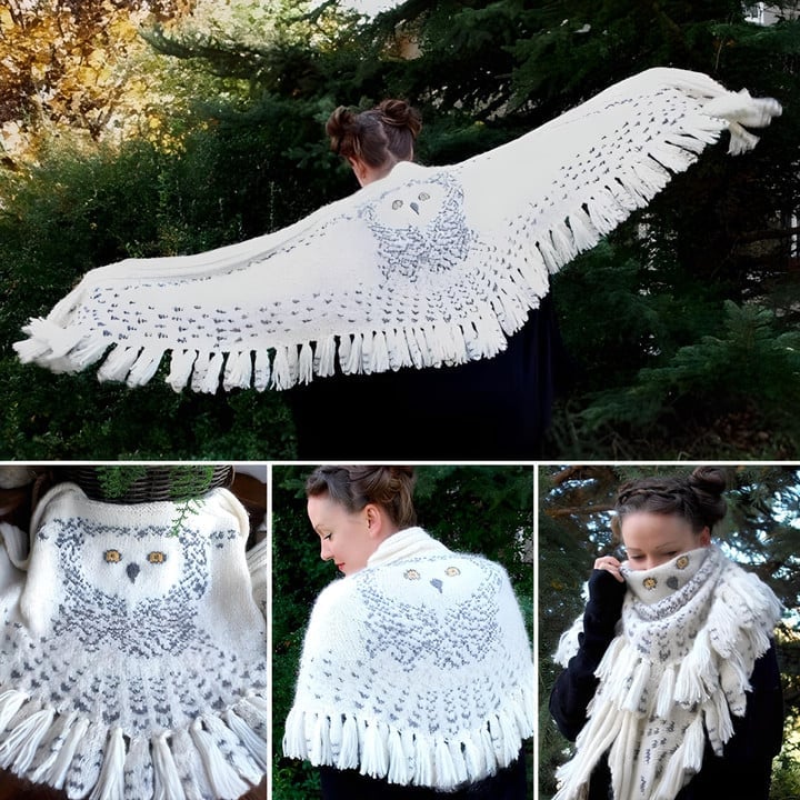 OWL | Écharpe Retro en Laine - Élégance et Confort Hivernal