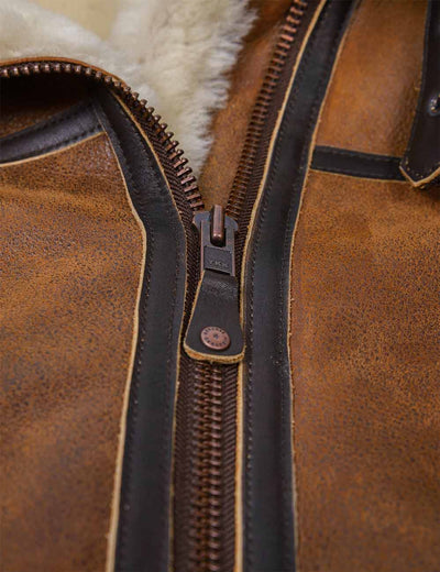 Aron™ | Doublée Mouton Veste Pilote