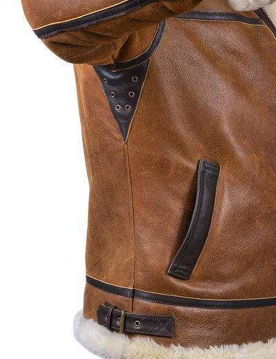 Aron™ | Doublée Mouton Veste Pilote