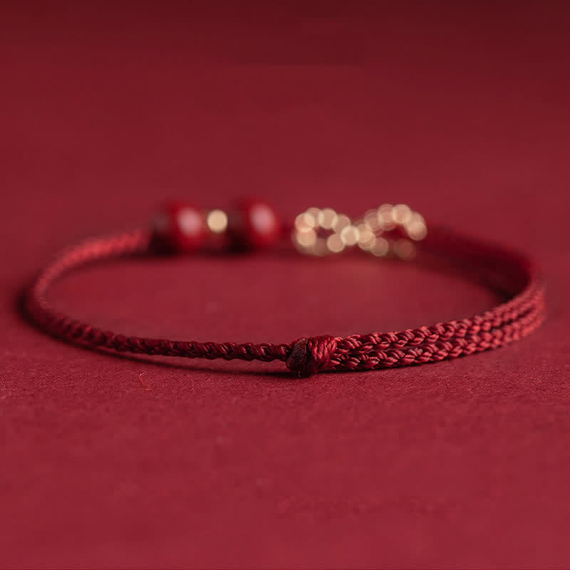 Set de 2 Bracelets Élégance à corde rouges