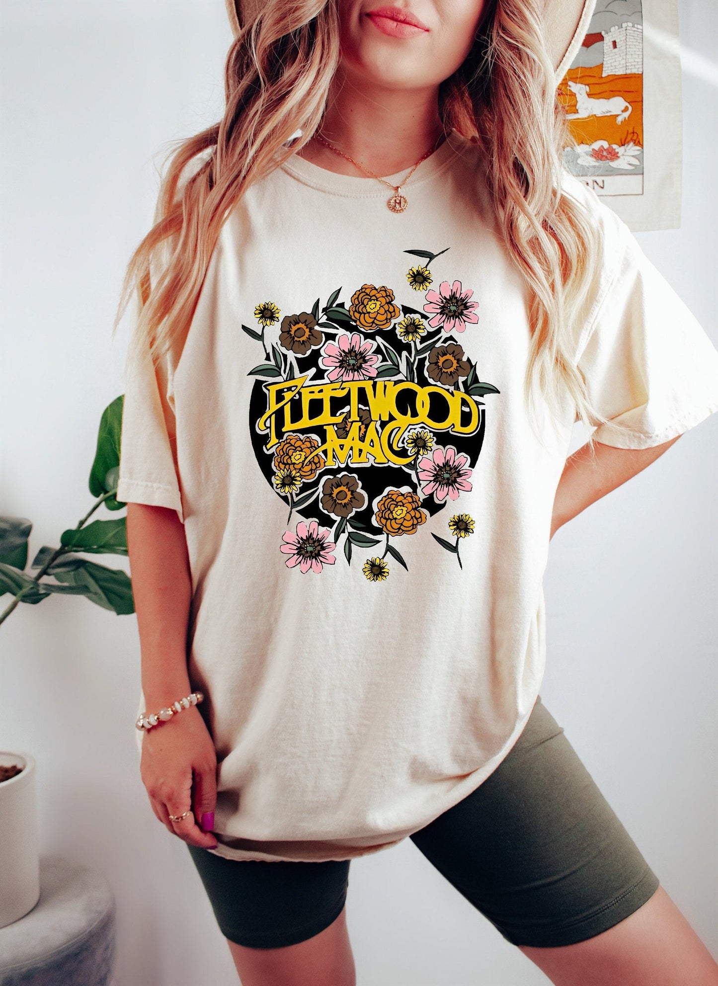 T-shirt à bande rétro fleuri Fleetwood Mac