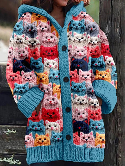 Meen | Cardigan à Capuche Confortable avec Motif Unique
