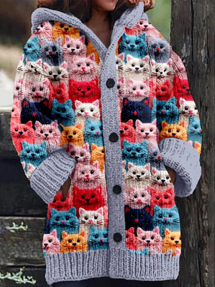 Meen | Cardigan à Capuche Confortable avec Motif Unique