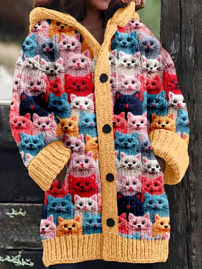 Meen | Cardigan à Capuche Confortable avec Motif Unique