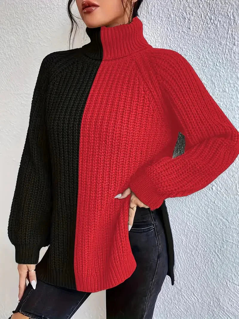 MILA | Pull Femme Élégant à Motif Color Block