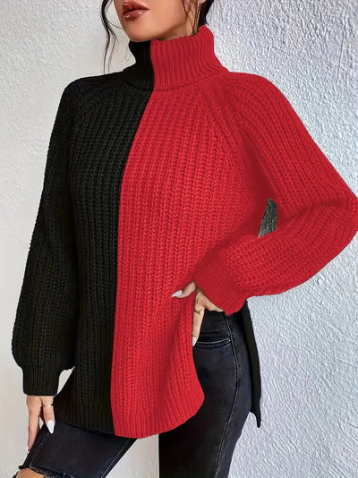 MILA | Pull Femme Élégant à Motif Color Block