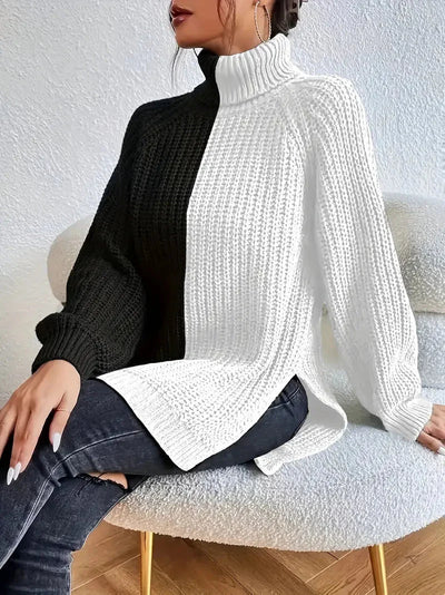 MILA | Pull Femme Élégant à Motif Color Block