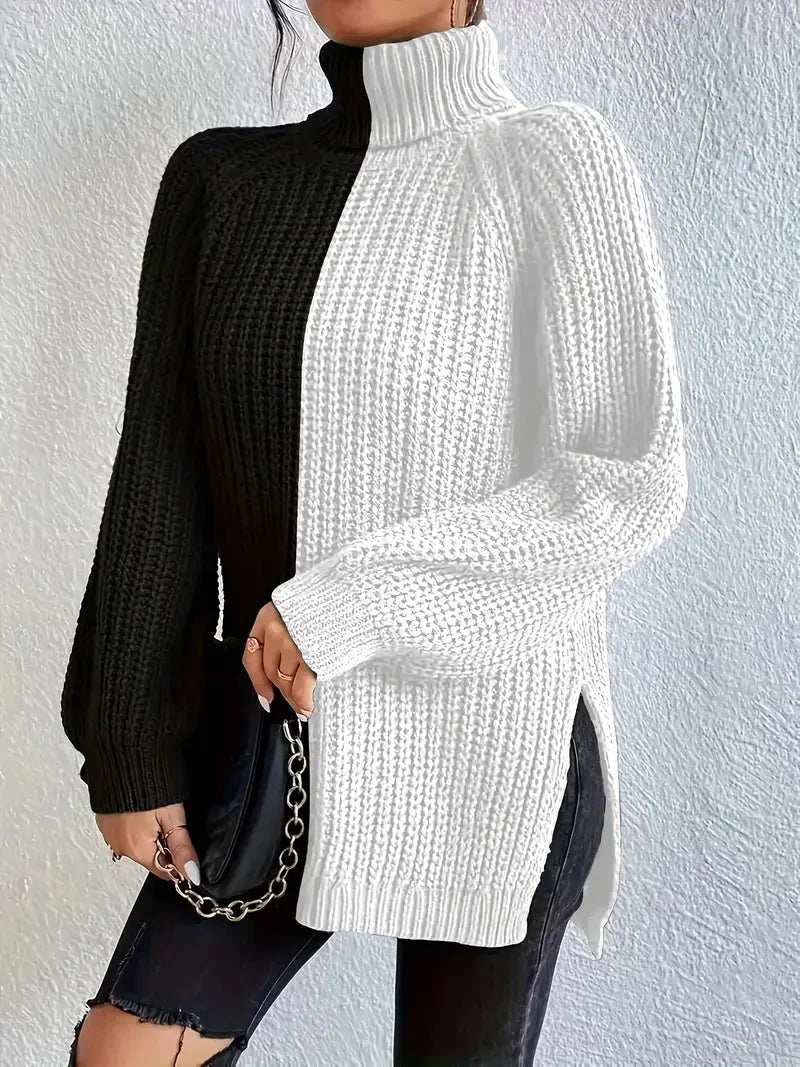 MILA | Pull Femme Élégant à Motif Color Block