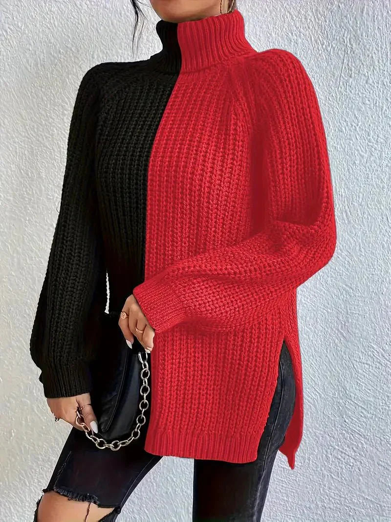 MILA | Pull Femme Élégant à Motif Color Block