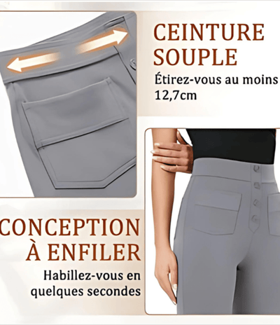 Pantalon Taille Haute Confortable Et Extensible Fitcurve™