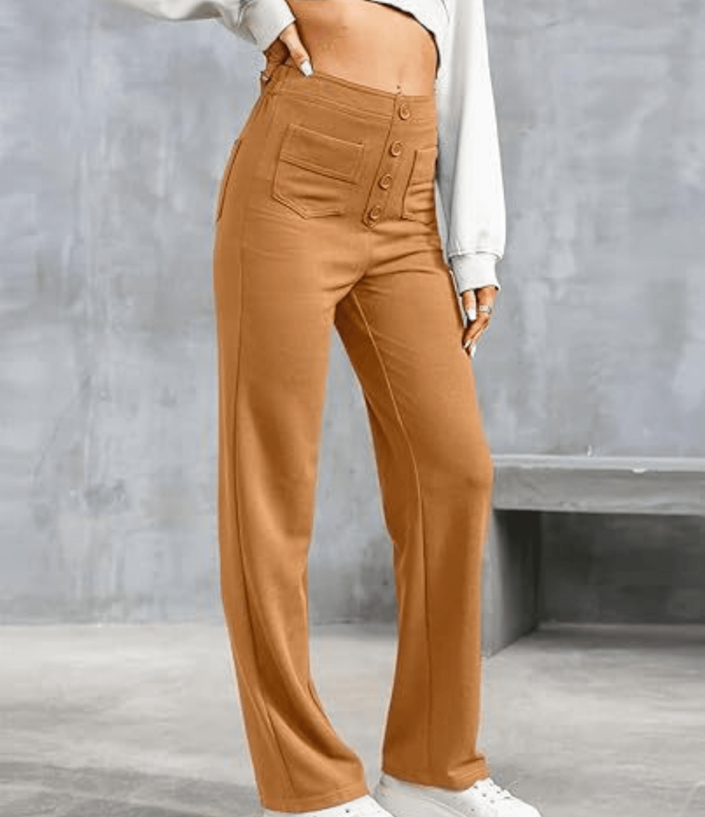 Pantalon Taille Haute Confortable Et Extensible Fitcurve™