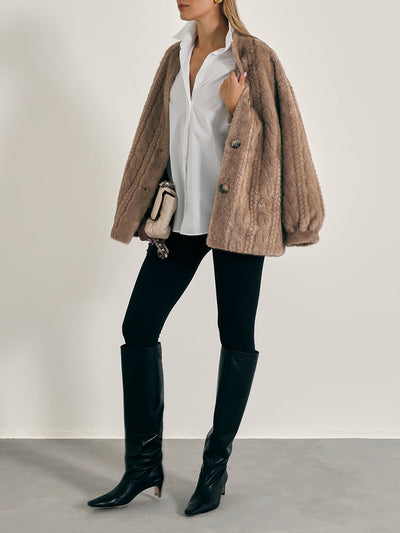 VAIL | Cardigan Chic et Douillet en Fausse Fourrure