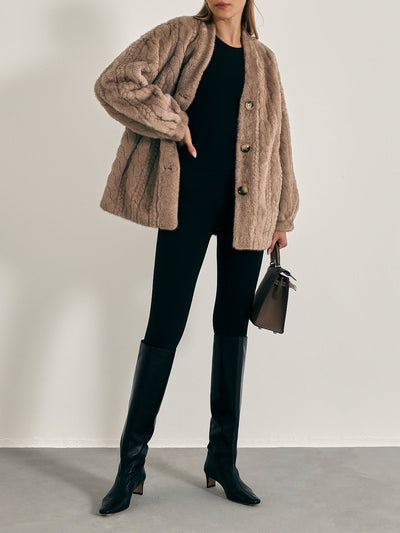 VAIL | Cardigan Chic et Douillet en Fausse Fourrure