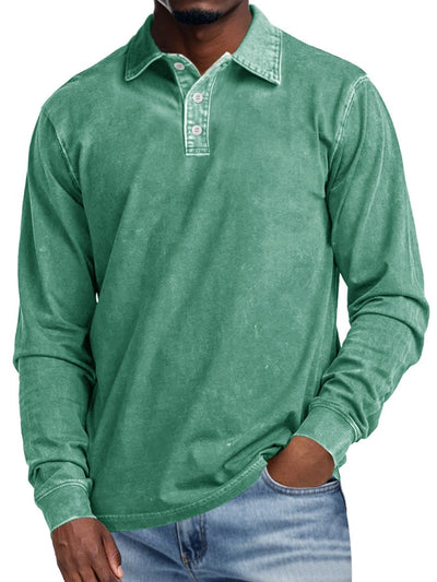 VECHO | Polo Rétro à Manches Longues – Élégance et Confort au Quotidien