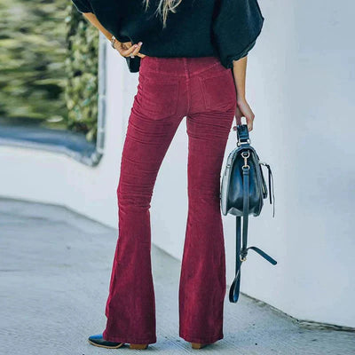 VELVETICA | Pantalon Évasé en Velours - Chic et Rétro