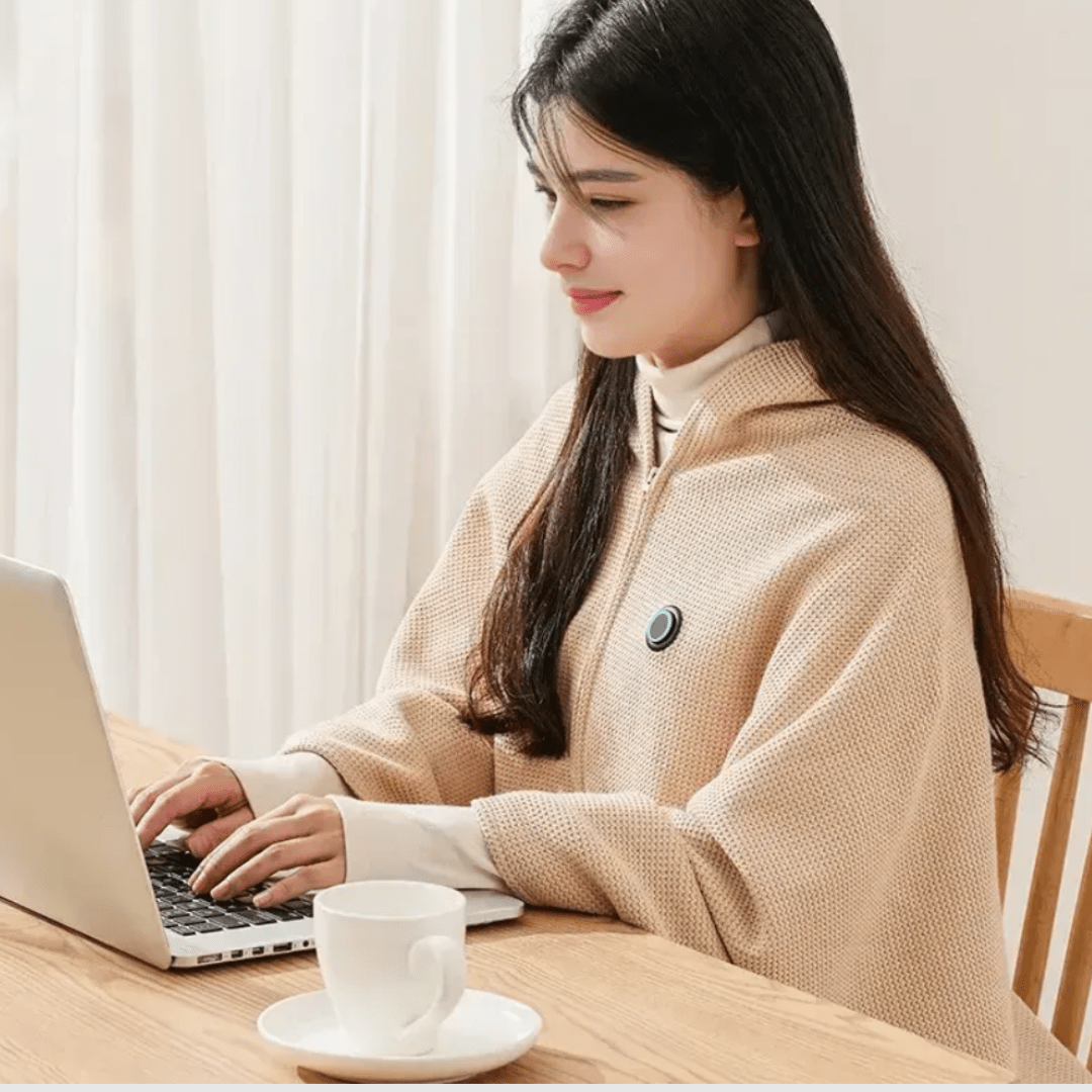 Warmy | Chale Chauffant 2-en-1, Confort et Douceur Instantanés