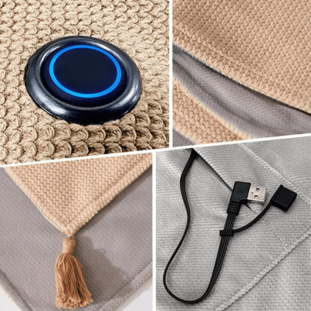 Warmy | Chale Chauffant 2-en-1, Confort et Douceur Instantanés